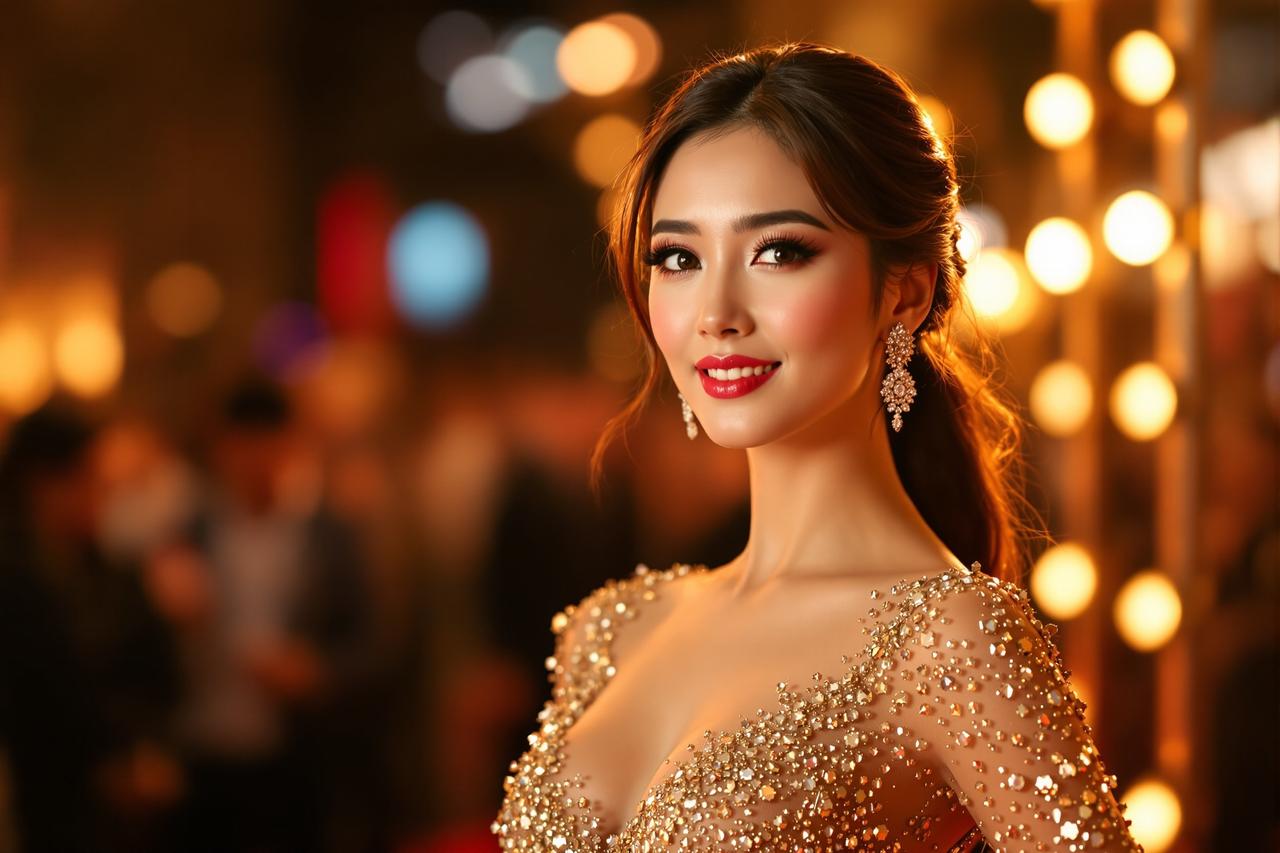 某女星红毯造型惊艳全场，高级定制礼服价值百万，网友直呼仙女下凡
